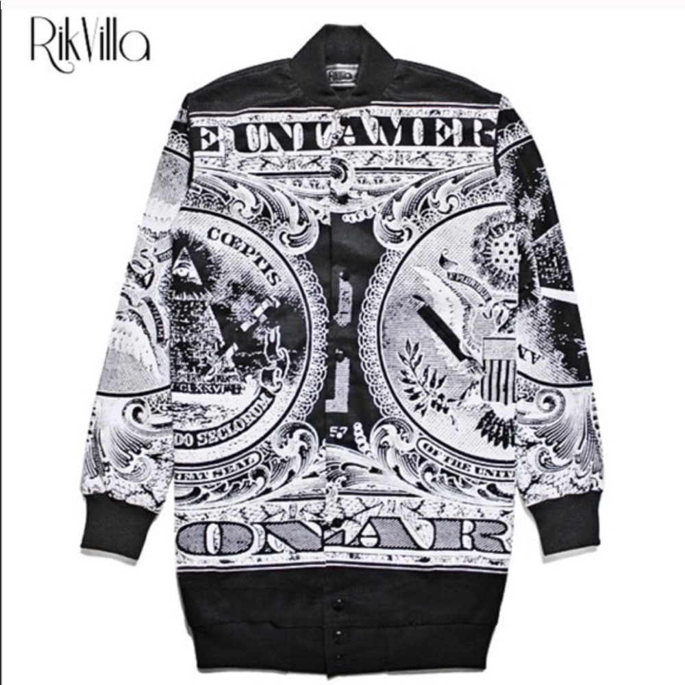 RIK VILLA “R U THE 1” MEN’ s BOMBER JACKET, BLACK